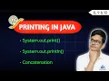 Printing in Java Concatenation ICSE 8 9 10