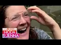 Drew Barrymore dances in the rain - literally
