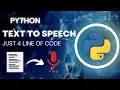 Text to Speech in 2 minutes Python Data Scientist