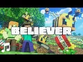 Download Lagu 🎶[AMV] Imagine Dragons - Believer 🎶 BEES FIGHT (Minecraft Animation) PART -1