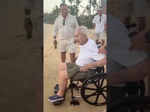 Cet homme âgé de 100 ans découvre la mer pour la toute première fois de sa vie