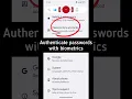 How to authenticate passwords with biometrics