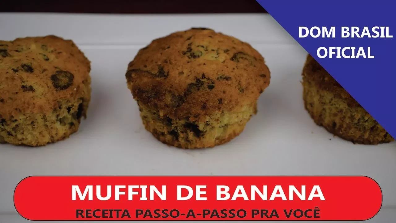 MUFFIN DE BANANA COM CHOCOLATE SEMANA DA CONFEITARIA DOM BRASIL