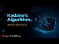 Maximum Subarray Sum in C Kadane s Algorithm Explained with Code