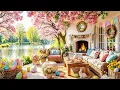 Happy Easter Music Cozy Spring Ambience Fireplace Warmth Relaxing Music Easter Bunnies