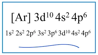 Which element has the electron configuration of 1s2 2s2 2p6 3s2 3p6 3d10 4s2 4p6