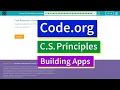 Introduction to Arrays Lesson 13 31 Tutorial with Answers Code org CS Principles