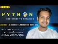 Lecture 1 3 Comments Print Escape Sequence Taking User Input in Python PY001