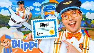 blippi builds a plane and becomes a pilot