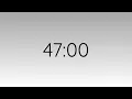 47 Minute Countdown Minimal Timer silver black