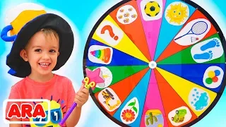يلعب الأطفال المرحون في العجلة السحرية  مقاطع فيديو لكل من فلاد و نيكيتا دندنها