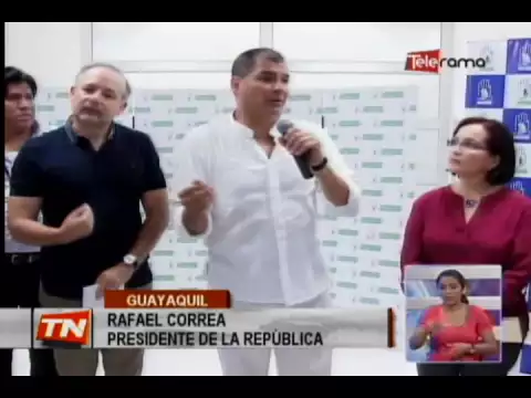 Correa constató obras de remodelación en hospital Teodoro Maldonado Carbo