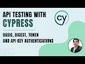 API Testing using Cypress API Authentications - Basic Digest Bearer Token API Key Part 7