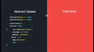 Abstract Classes vs Interfaces Java
