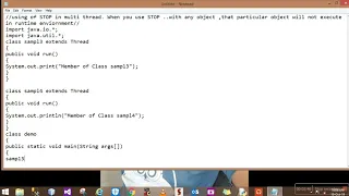 STOP Thread in java