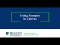 Regent University Using Panopto in Canvas