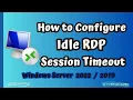 How to Configure IDLE RDP Session Timeout