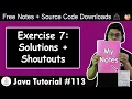 Exercise 7 Solutions Shoutouts