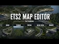 Euro truck simulator 2 map editor tutorial roads terrain prefab bezier patch bridges