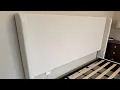 King Size Upholstered Platform Bed Frame Review Tall Wingback Headboard No Box Spring