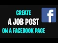 Hoe maak je een vacature aan op een Facebookpagina (2025) ✅