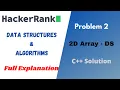2D Array-DS Hackerrank Solution Problem Solving Data Structures - Arrays C Solution