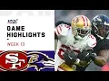49ers vs Ravens Week 13 Highlights NFL 2019