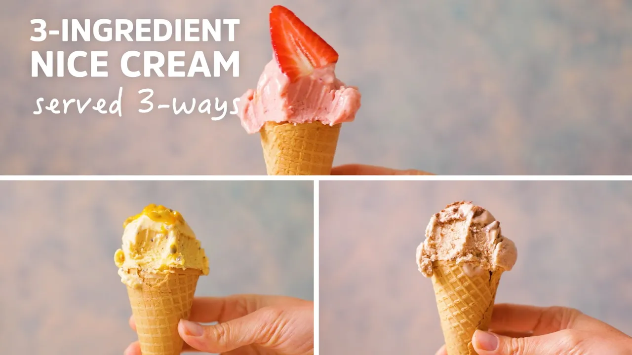 3-Ingredient Nice Cream Served 3 Ways