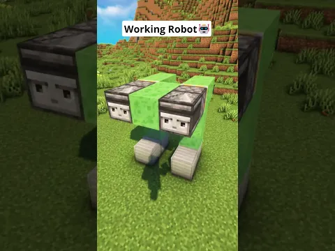 Minecraft Working Robot🤖 #shorts
