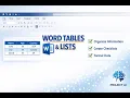 MS Word Lists Tables Explained Boost Productivity Fast Office 2010