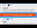 Pure CSS Change Language Toggle 2020 Tech Leads