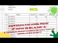 AUTOMATIC HIDE ROW IF ROW IS BLANK RENAME SHEET BASED ON CELL VALUE USING APPS SCRIPT