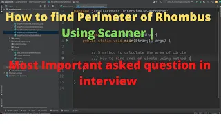 How to find Perimeter of Rhombus Using Scanner Most Important asked question in interview