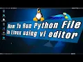 How To Run Python File In Linux Using Vi Editor