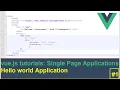 vue js tutorial Fist hello world single page application in vue js data members
