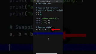 Fastest Way to Swap Two Variables in Python Python Tips Tricks