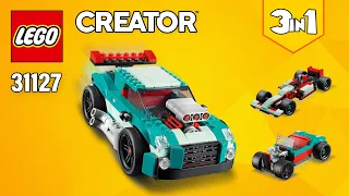 LEGO® Creator 3in1 Street Racer (31127)[258 pcs] Race Car & Hot Rod | Building Instructions | TBB