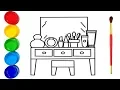 Glitter Makeup Table Drawing And Coloring Pages For Kids