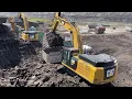 Download Lagu Four Excavators in Action – CAT 352F, Liebherr 974 \u0026 964 Loading Ore at Large Mining Site -Ascon LTD