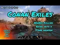 Conan Exiles Newbie Killing Rhino with Stone Weapon
