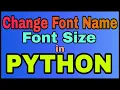 How to change font name and font size in python