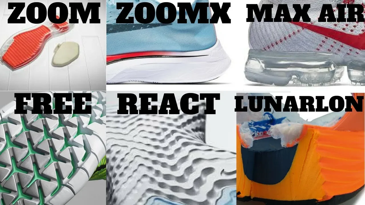 Nike Cushion Technologies Compared! AIR VS ZOOM VS LUNARLON VS FREE VS REACT VS ZOOMX