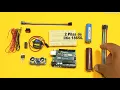 Obstacle-avoiding car with Arduino, ultrasonic sensor, and servo motor, on a breadboard.
