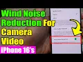 iPhone Pro How to WIND NOISE REDUCTION For Camera Recording