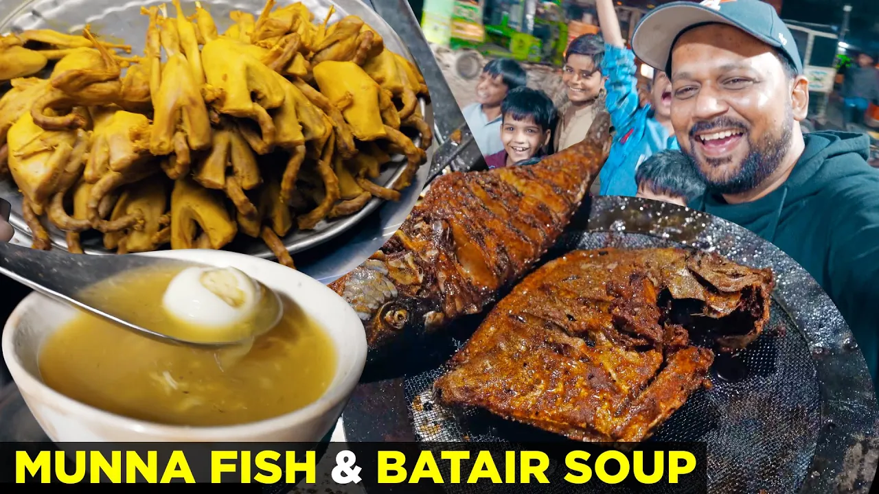 Munna Bhai Fish aur Batair Soup in Karachi, Nazimabad   Street Food, Winter Special   Doodh Jalebi