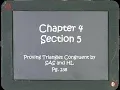 Lessons 4-4 and 4-5 Proving Triangles Congruent by SSS SAS HL