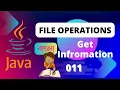 100 Java Projects - File Operations Get File Informations Part