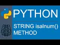 Python Data Type String isalnum Method