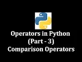 Operators in Python Part 3 Comparison Operators LearnWithMrRJ