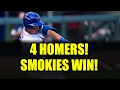 Cubs Minor League Highlights Smokies Power Past Lookouts with 4 Homers